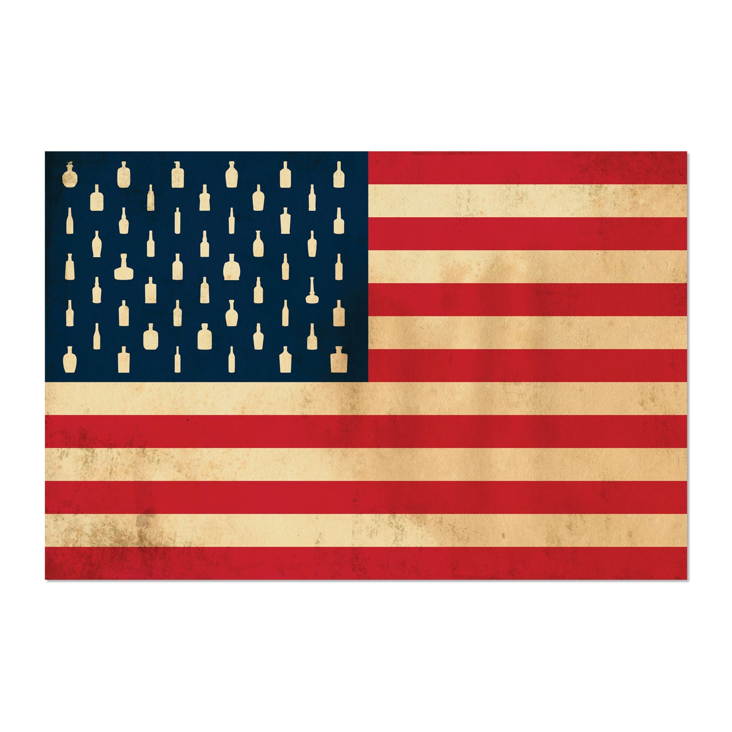 Bourbon Patriot Flag – 24x36" Canvas Wrap