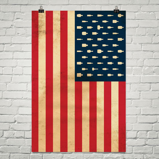 Bourbon Patriot Flag – 24x36" Poster