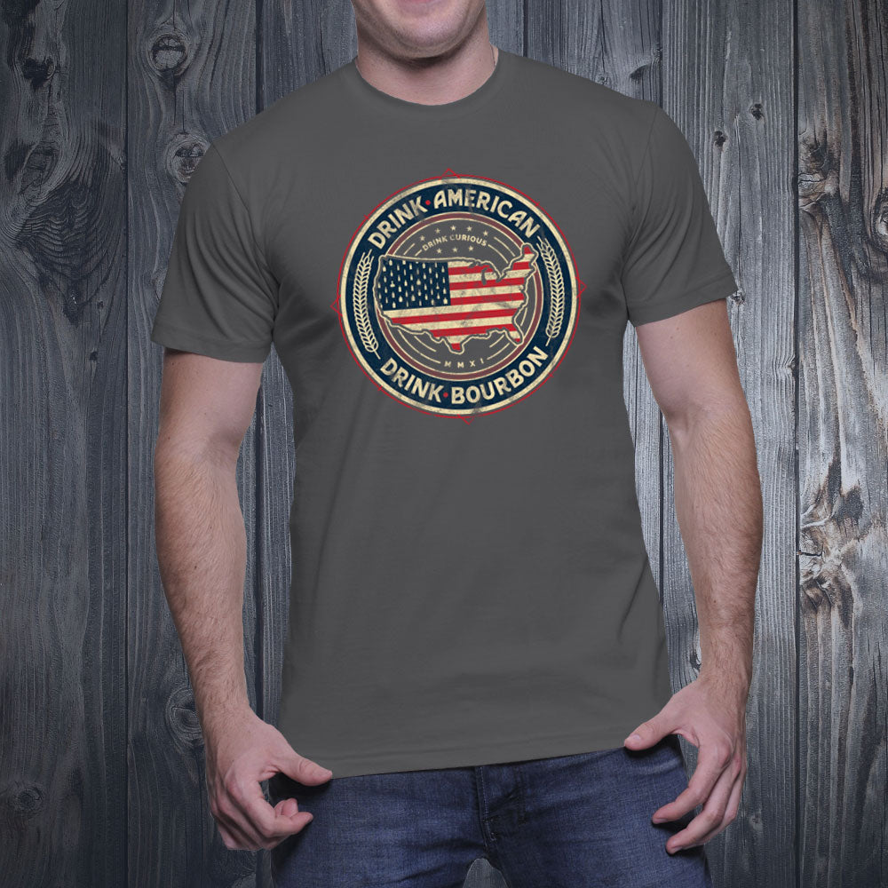 Drink American, Drink Bourbon Emblem T-Shirt