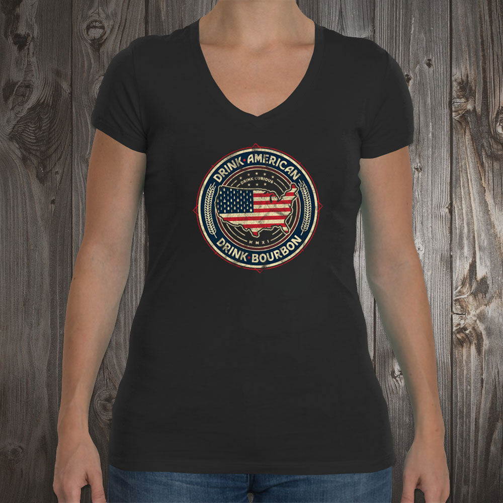 Drink American Emblem Women's V-Neck