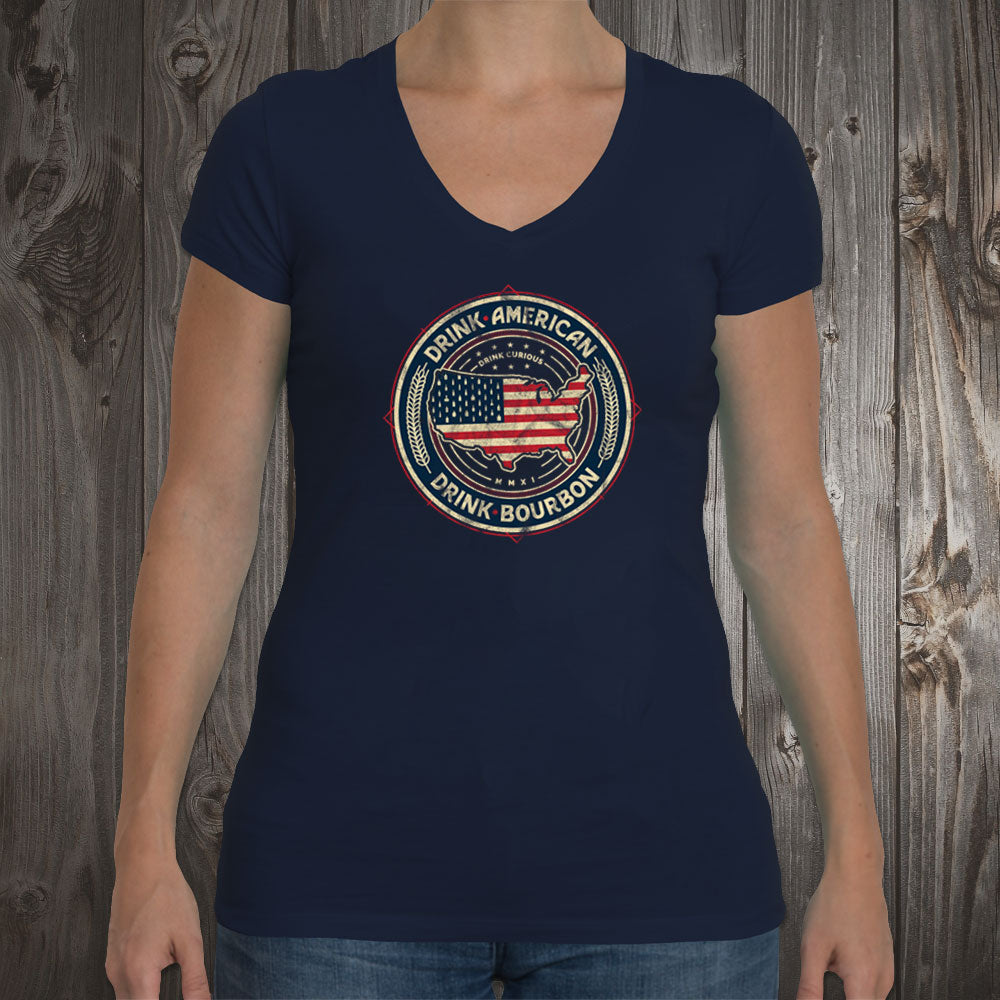 Drink American Emblem Women's V-Neck