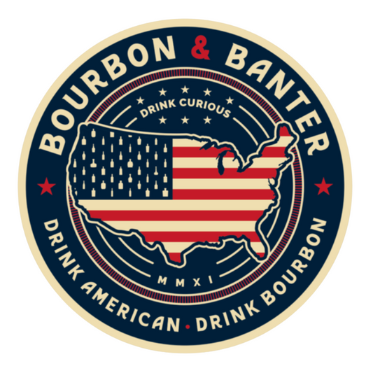 Bourbon & Banter Drink American Badge Stickers