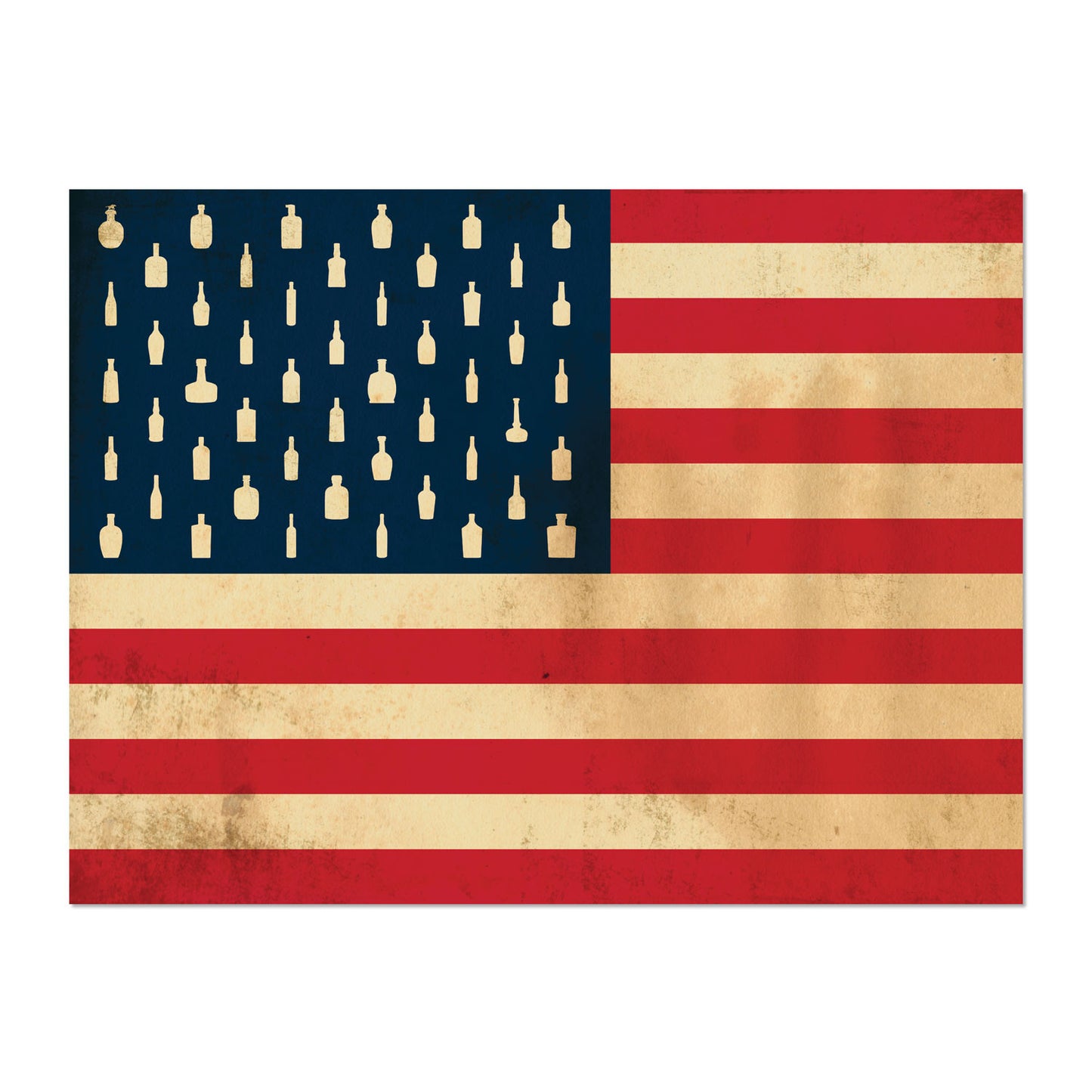 Bourbon Patriot Flag – 18x24" Poster