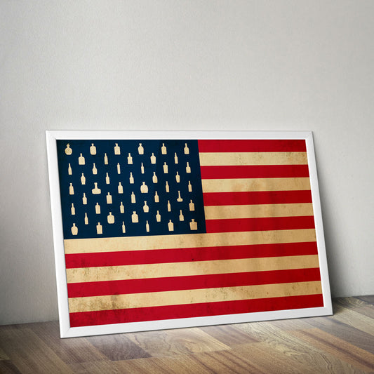 Bourbon Patriot Flag – 18x24" Poster