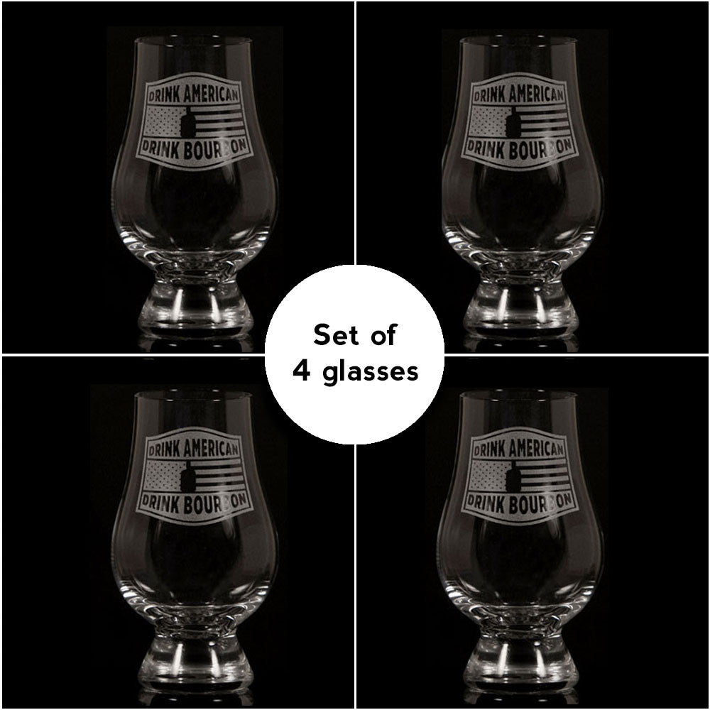 "Drink American" Glencairn – Set of 4