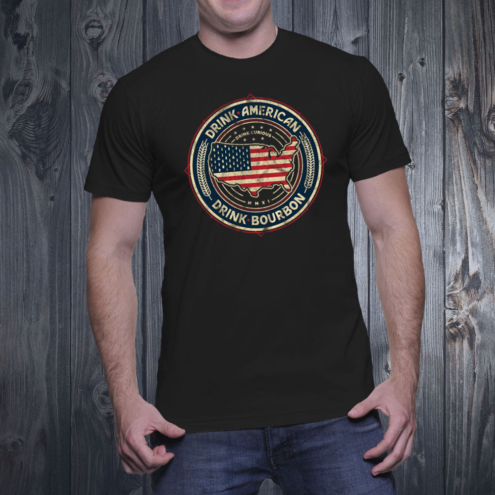 Drink American, Drink Bourbon Emblem T-Shirt