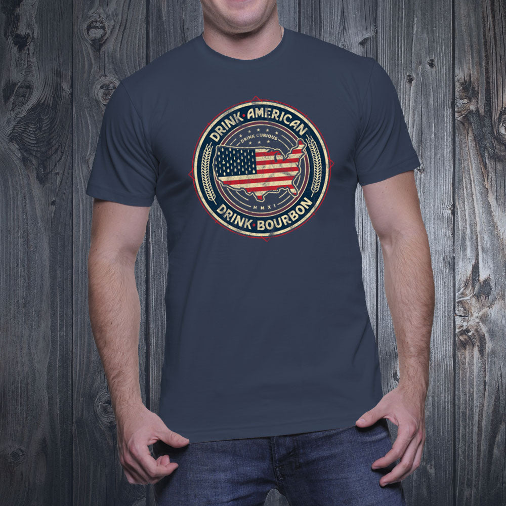 Drink American, Drink Bourbon Emblem T-Shirt