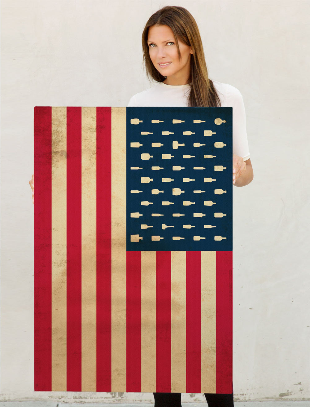 Bourbon Patriot Flag – 24x36" Canvas Wrap
