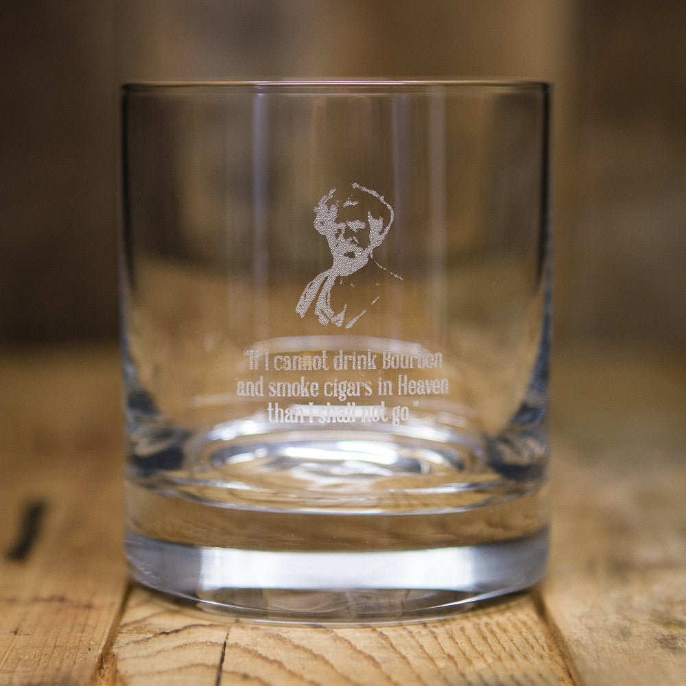 "If I Cannot Drink Bourbon" Rocks Glass